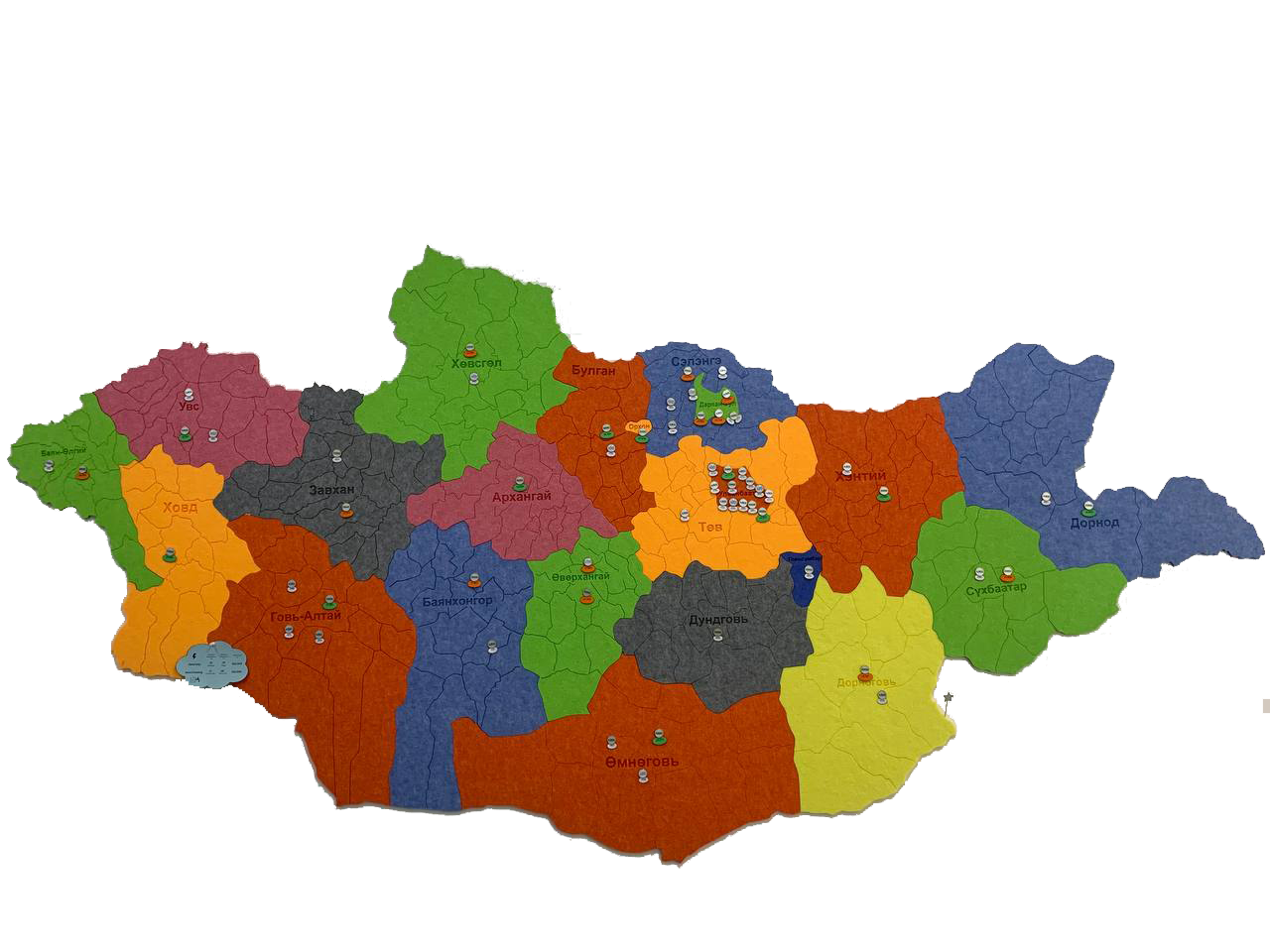Монгол улсын газрын зураг
